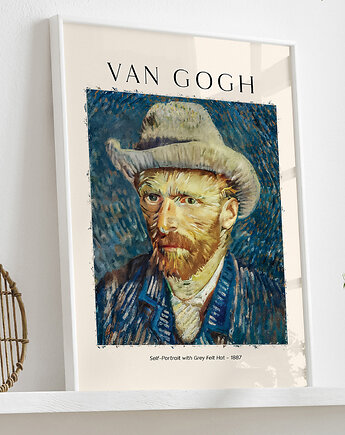 Plakat Reprodukcja Vincent van Gogh - Autoportret w szarym kapeluszu, OKAZJE - Prezent na Dzień Kobiet