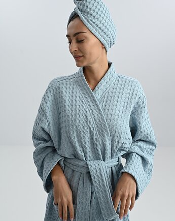 Turban kąpielowy niebieski waflowy, Kokondesign