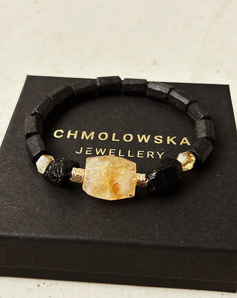 Bransoletka męska Cytryn i Turmalin, Chmolowska Jewellery