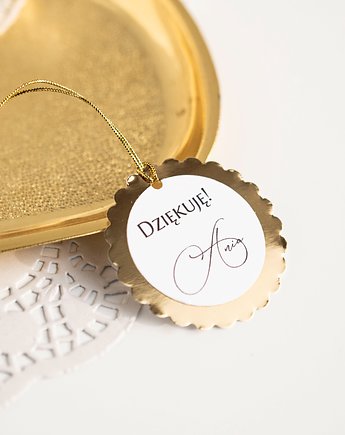 Zawieszki podziękowania dla gości 10 sztuk, Papiernik