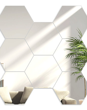 Ciekawe Lustro dekoracyjne Hexagony 8szt. -, ModernClock