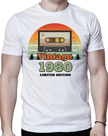 Koszulka 1980 rok urodziny vintage kaseta retro, EvienArt