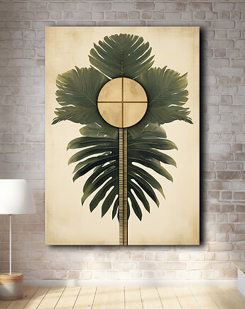 Tropikalne liście - Plakat - Loft, Minimalizm, Black Sapphire Art