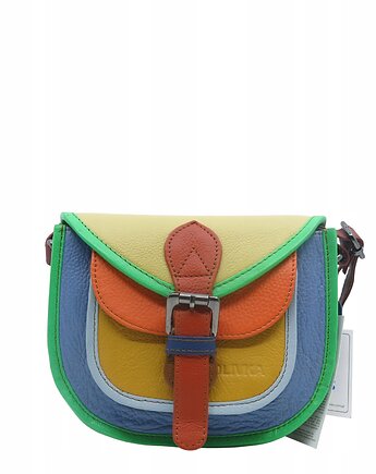 Torebka damska listonoszka skórzana regulowany pasek kolorowa OLIVKA, Olivka Warsaw