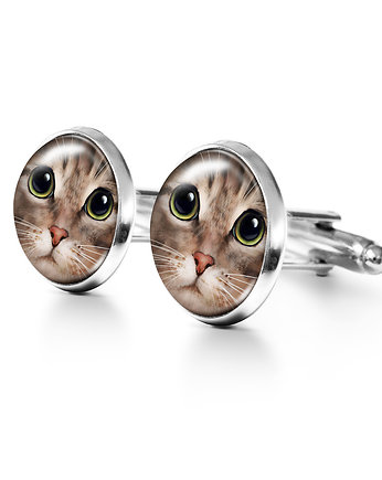 Kot tygrysek - spinki do mankietów, yenoo