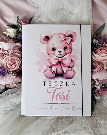 TECZKA MISIA z metryczką, prezent narodziny dziecka, roczek, chrzest, LOO LOO DREAM