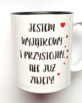 Kubek  ZAJĘTY z CZARNYM WNĘTRZEM, FarrowDesign