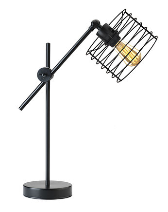 Regulowana lampa biurkowa z drucianym kloszem NEAPOL LOFT w stylu industrialnym, lampy loftowe LYSNE LOFT