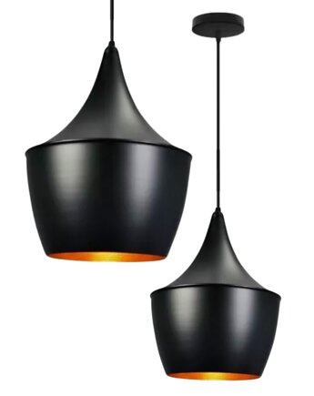 Lampa wisząca zwis żyrandol lampa na sufit czarna LED E27, VOLTA LIGHT
