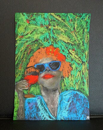 Wino wytrawne - pastela sucha A5, JBJart Justyna Jaszke