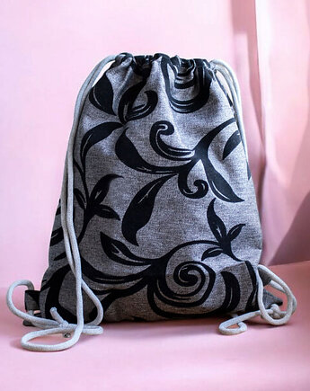 Szary workoplecak XL we wzory, raspberi