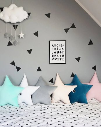 Gwiazda Velvet morelowa różowa poduszka, Nukko Design