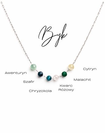 Twój ZODIAK, Naszyjnik Glam, Byk, srebrny, GLAM