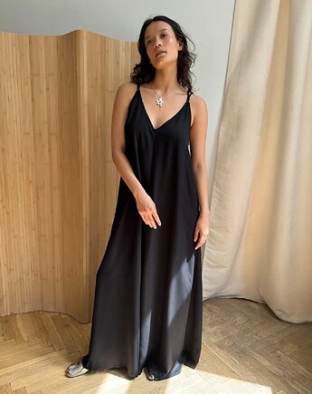 Sukienka maxi stormy black, Patchouli