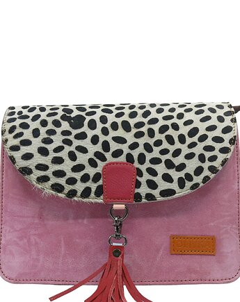 Torebka klasyczna damska zamszowa odpinany chwost brelok OLIVKA, Olivka Warsaw