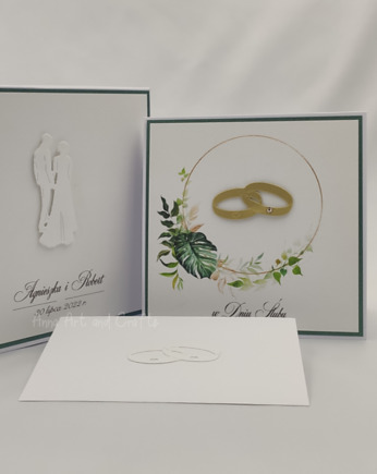 Kartka na ślub z pudełkiem i kopertą W 33B, Anna Art and Crafts