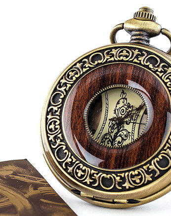 Elegancja w Drewnie II (kompas) - zegarek mechaniczny, DROBINY CZASU