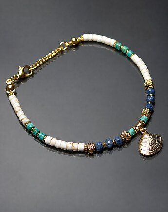 Sea collection /white seashell/ 23.06.25/ bransoletka, KiKa pracownia