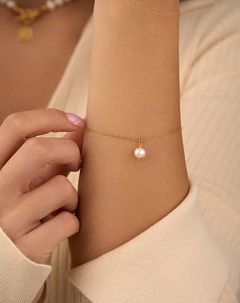 Bransoletka naturalna perła srebro 925 pozłacane, Coccola JEWELLERY