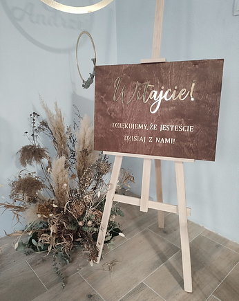 Drewniana tablica z lustrzanym tekstem (personalizowana), Winietka dekoruje