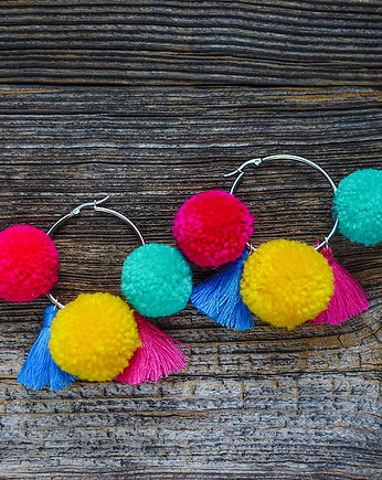 Zamówienie specjalne- boho kolczyki chwosty., Mró Soutache