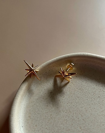 Kolczyki Orin gwiazdy sztyfty srebro pozłacane, LEO jwlr