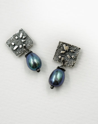 Kolczyki srebrne Perle, studio INDIGO