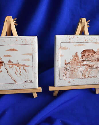 Kafelki ceramiczne Śnieżka i Szczeliniec Wielki, Kobaltowa Sroka