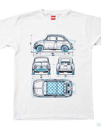 koszulka FIAT 500 OLD & ABARTH tshirt, OSOBY - Prezent dla dziadka