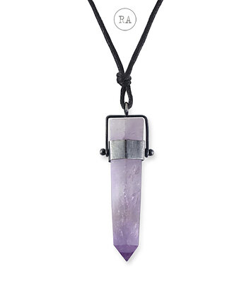 Ametyst srebrny naszyjnik A221, RA