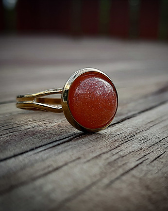 Mikro pierścionek, pudrowy róż, Figa handmade accessories
