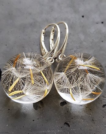 Kolczyki srebrne z nasionami dmuchawca, Grol Jewellery