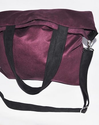 TORBA HOBO XXL - oberżyna, czarny, PRACOWNIA 166