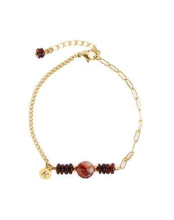 Baby Bestseller! Bransoletka z bordowym bursztynem, Kulka Bransoletki