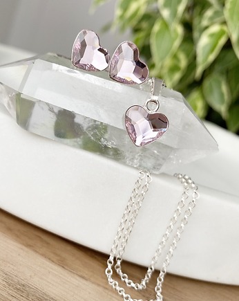 Komplet biżuterii -Różane serca, Marisella