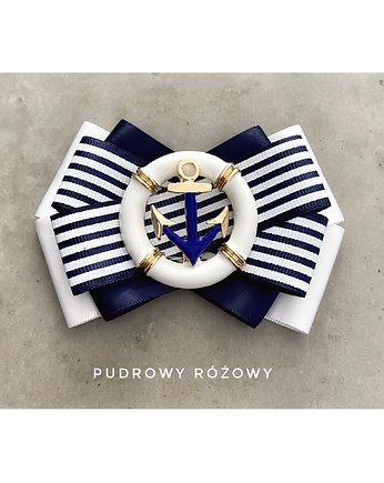 Brosza Marynarska  / Żeglarska z Kotwicą NEW, Pudrowy Różowy