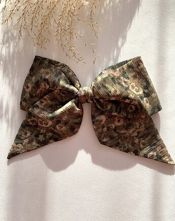 Kokarda do włosów na spince francuskiej Florette w ciemnej zieleni, Volie Line