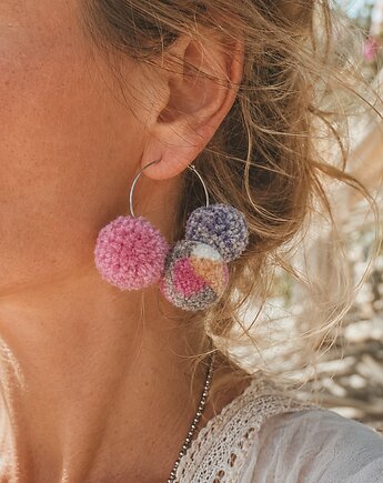 Kolczyki z pomponami , Mró Soutache