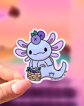 Naklejka JAGODOWY Axolotl, IvoAdventures