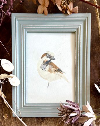 Ręcznie malowany obrazek "Wróbel", ReinerArt