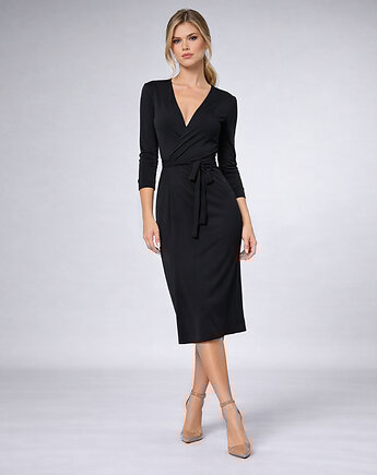 Monica Black - sukienka kopertowa, milita nikonorov