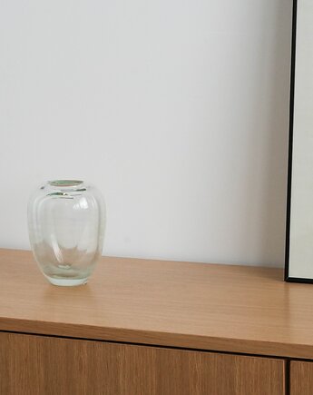 Wazon szklany, duński design, lata 60, produkcja: Holmegaard, Przetwory design