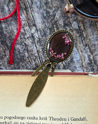 Zakładka z płatkami wrzosu, Figa handmade accessories