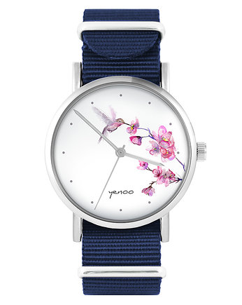 Zegarek - Koliber, oznaczenia - granatowy, nylon, yenoo