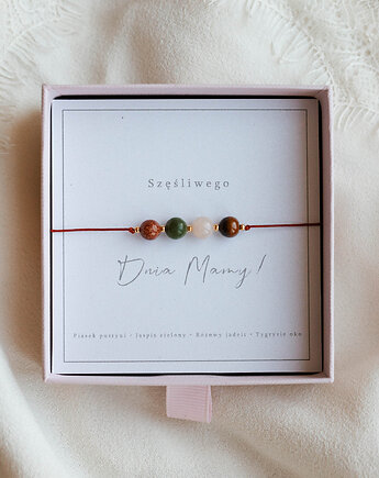 Bransoletka z kamieni naturalnych na Dzień Mamy, prezent dla mamy, Bibu bijoux