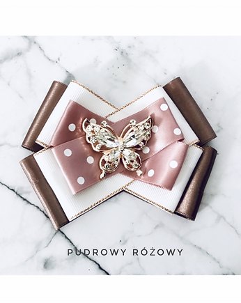 Brosza z Motylem NEW, Pudrowy Różowy