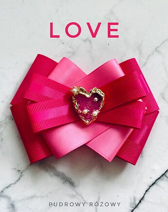 Kolekcja LOVE Brosza z nowoczesnym sercem ART, Pudrowy Różowy