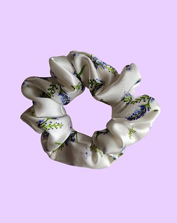 Gumka jedwabna, scrunchie, frotka lawendowe pole MIDI, Capillum