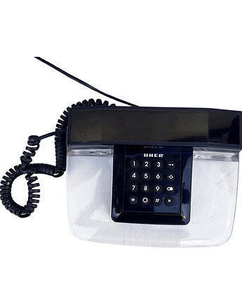 Włoski modernistyczny telefon stacjonarny z plexi, Decko, lata 90., Good Old Things