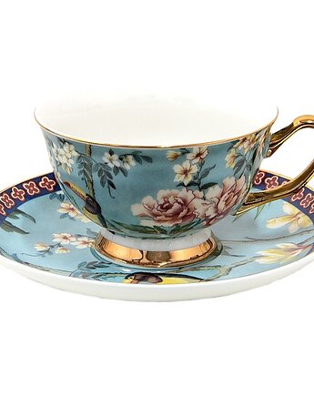 Filiżanka ze spodkiem porcelanowa 200 ml Birds&Flowers, MIA home